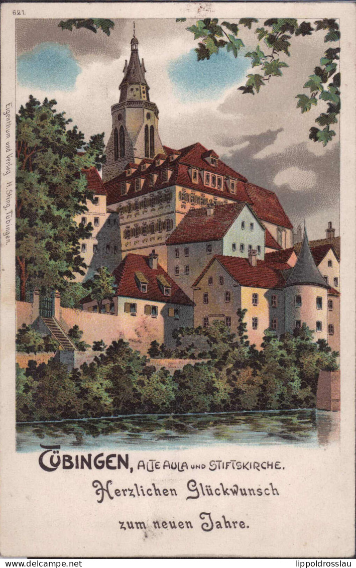 * W-7400 Tübingen Aula Stiftskirche Neujahr - Tuebingen