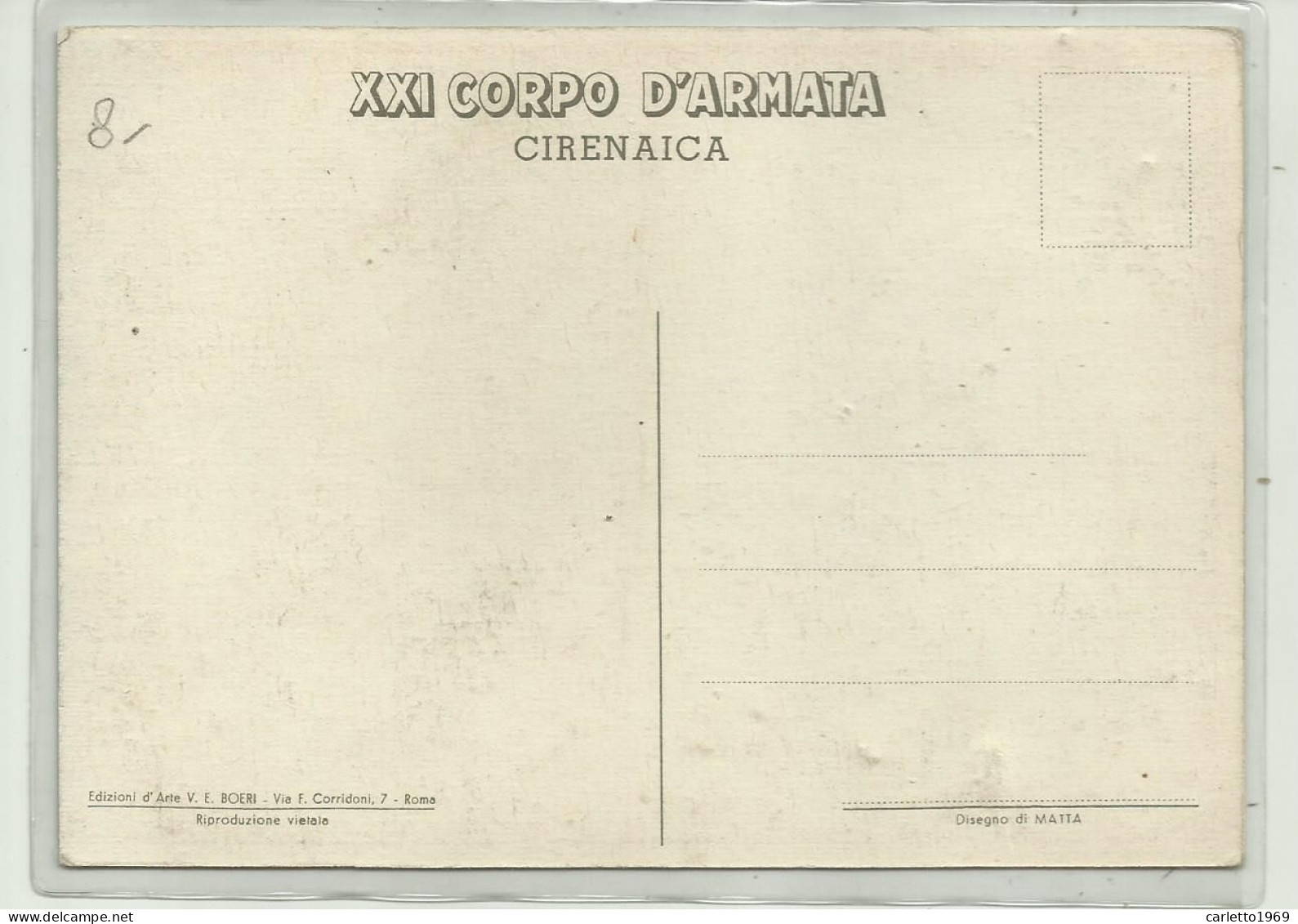 XXI CORPO D'ARMATA CIRENAICA ILLUSTRATA MATTA - NV FG - Oorlog 1939-45