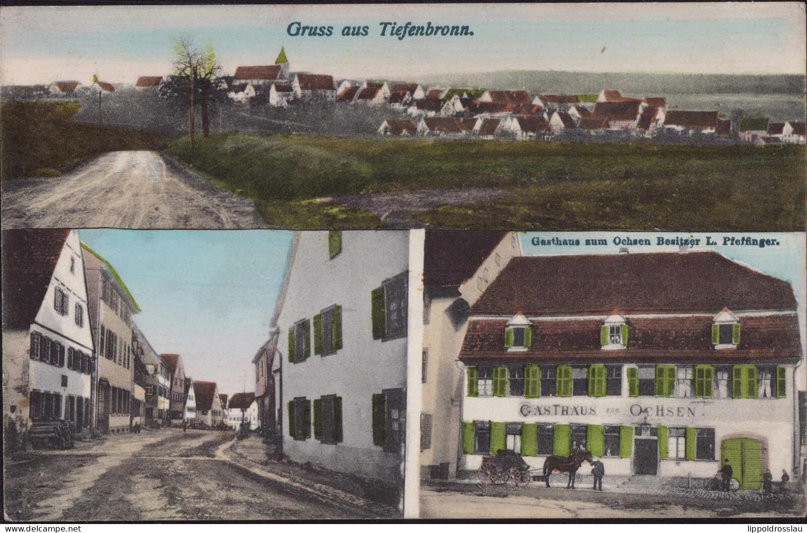 * W-7533 Tiefenbronn Gasthaus Zum Ochsen, EK 9mm - Pforzheim