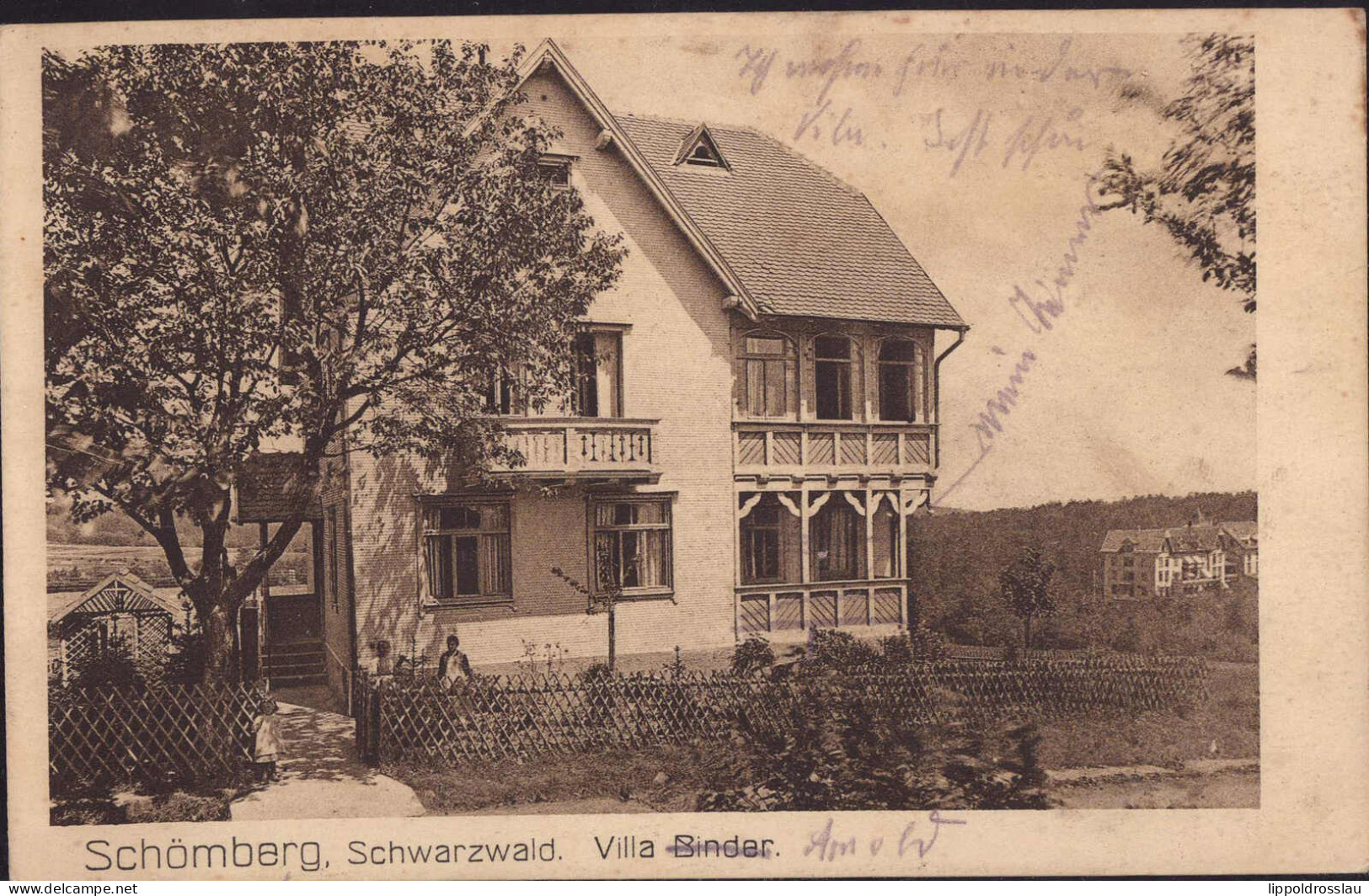 Gest. W-7542 Schömberg Villa Binder 1912 - Pforzheim