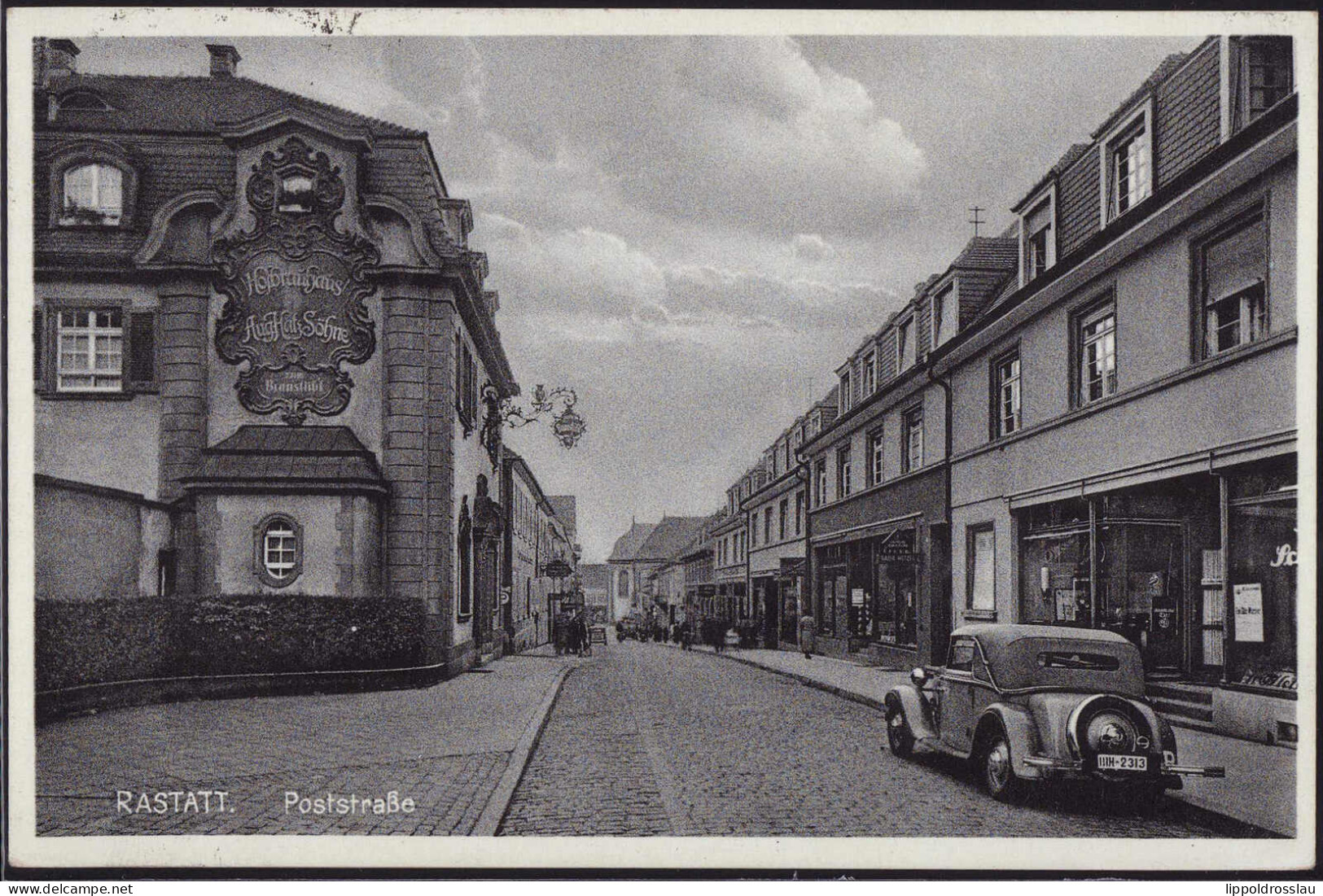 Gest. W-7550 Rastatt Poststraße 1936 - Rastatt
