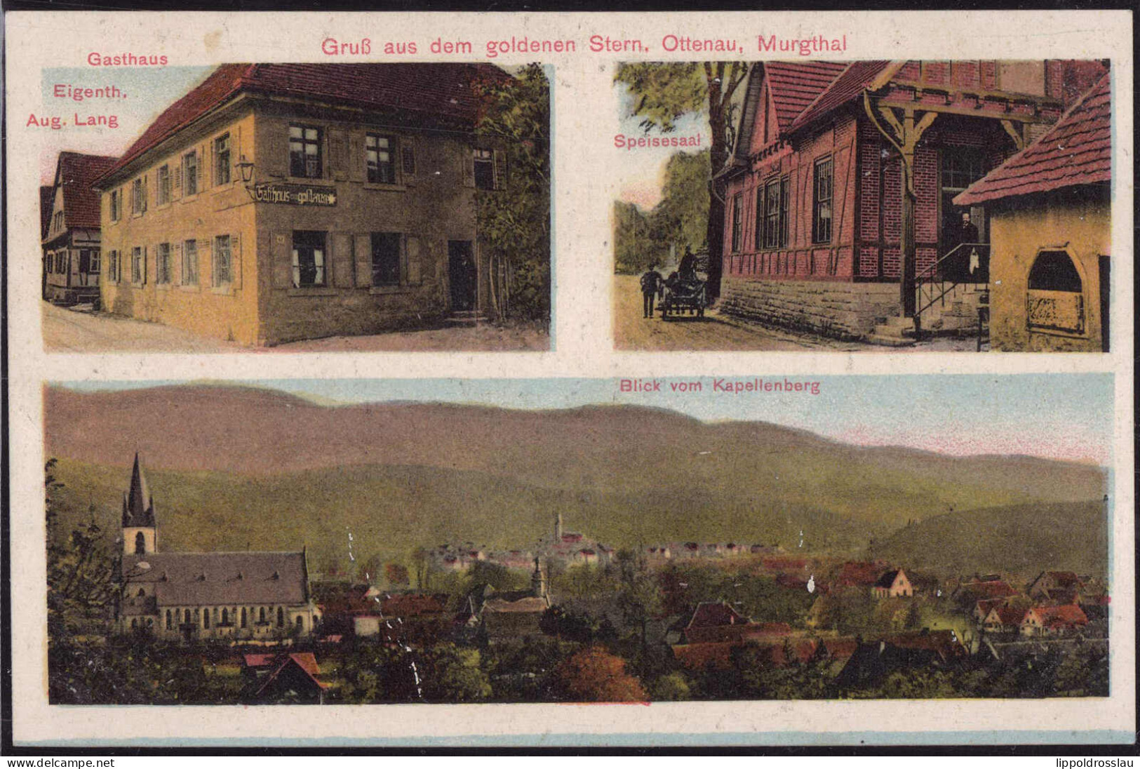 * W-7560 Ottenau Gasthaus Goldener Stern 1910 - Gaggenau