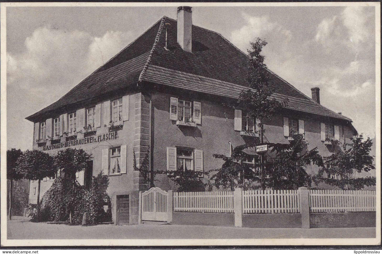 Gest. W-7619 Steinach Gasthaus Zur Flasche 1936 - Offenburg