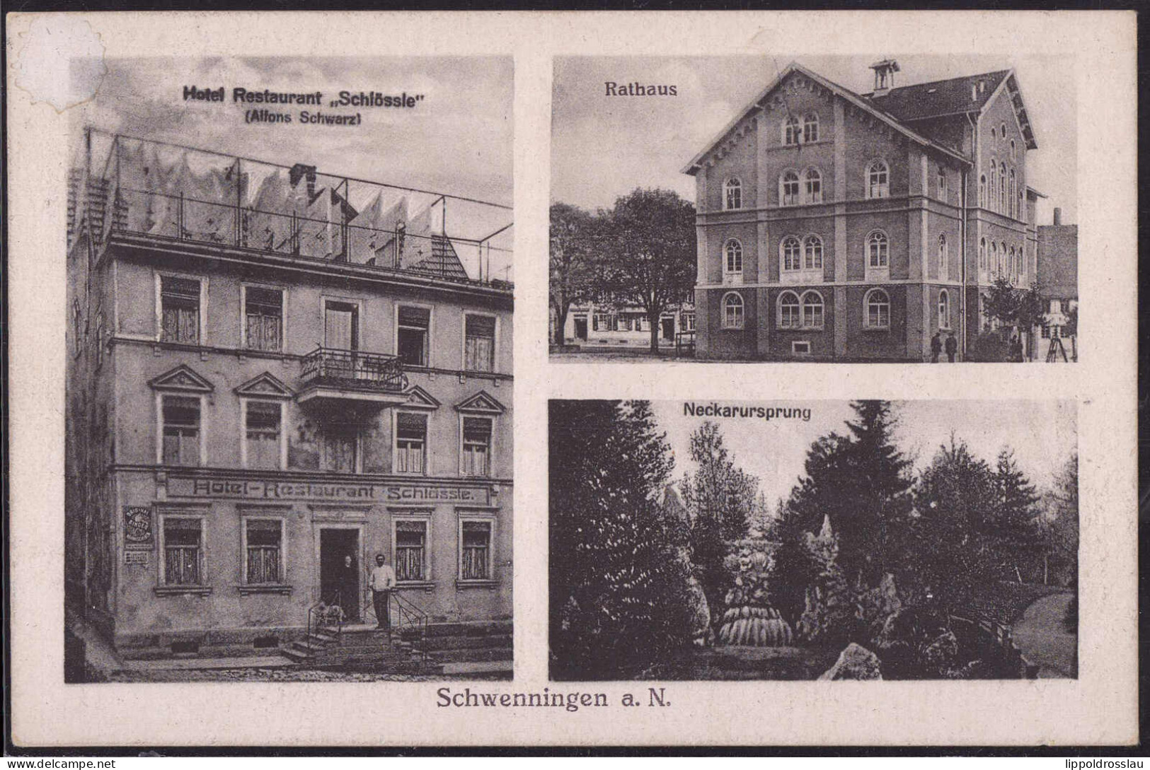 Gest. W-7730 Schwenningen Gasthaus Hotel Schlössle 1927 - Villingen - Schwenningen