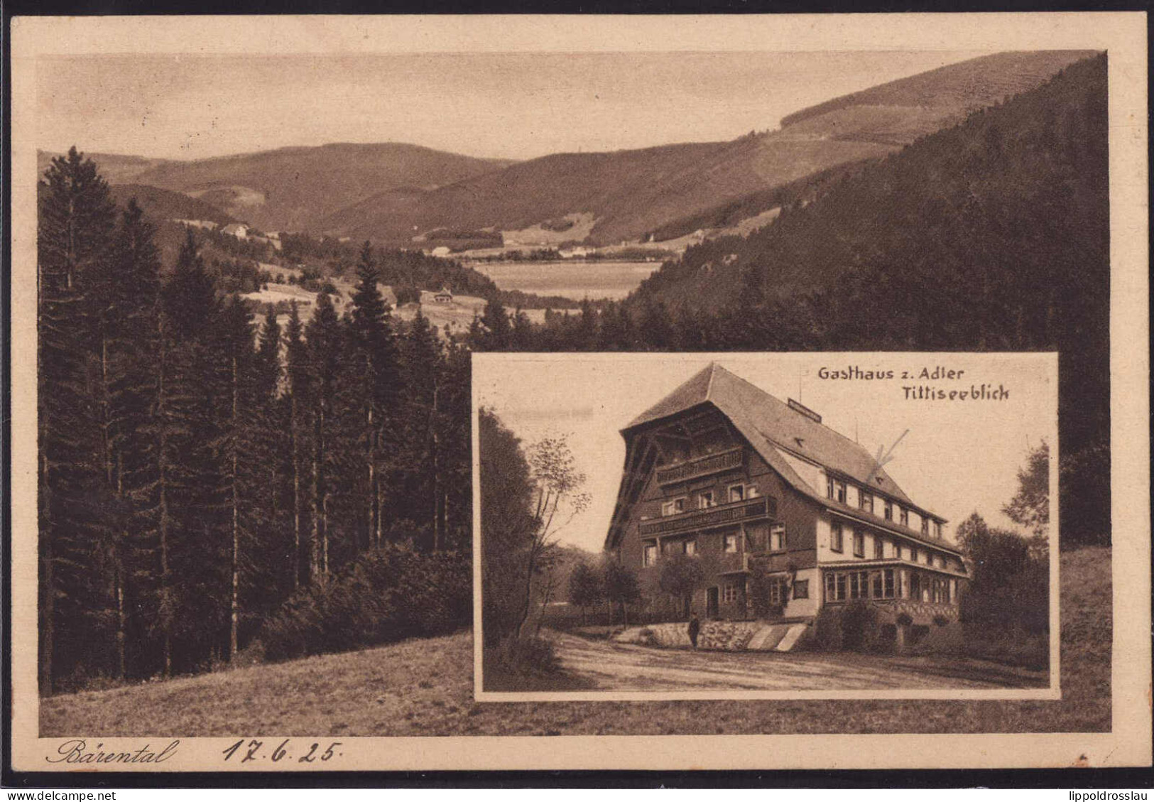 * W-7820 Titisee Gasthaus Zum Adler 1925 - Titisee-Neustadt