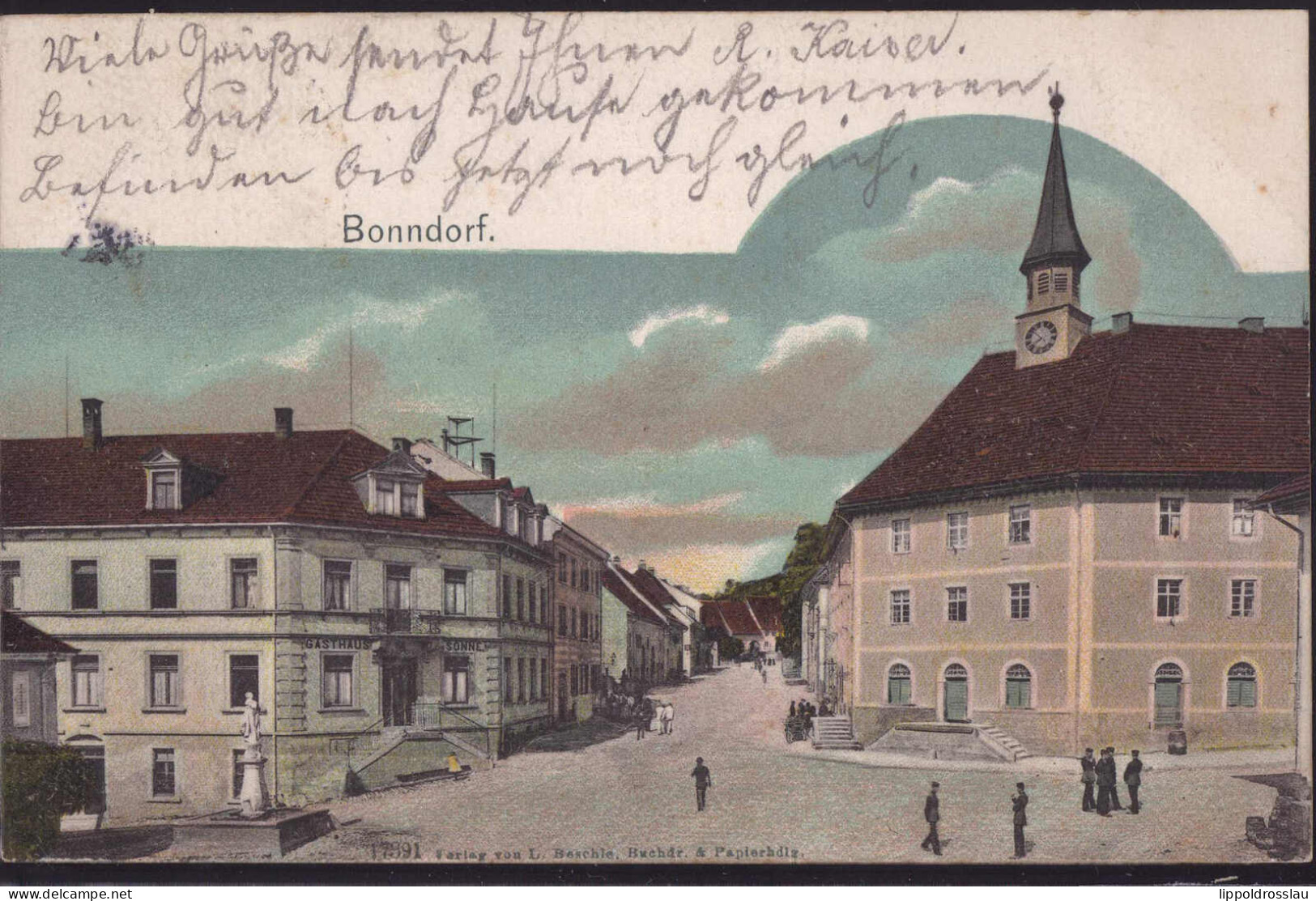 Gest. W-7823 Bonndorf Gasthaus Zur Sonne 1907 - Titisee-Neustadt