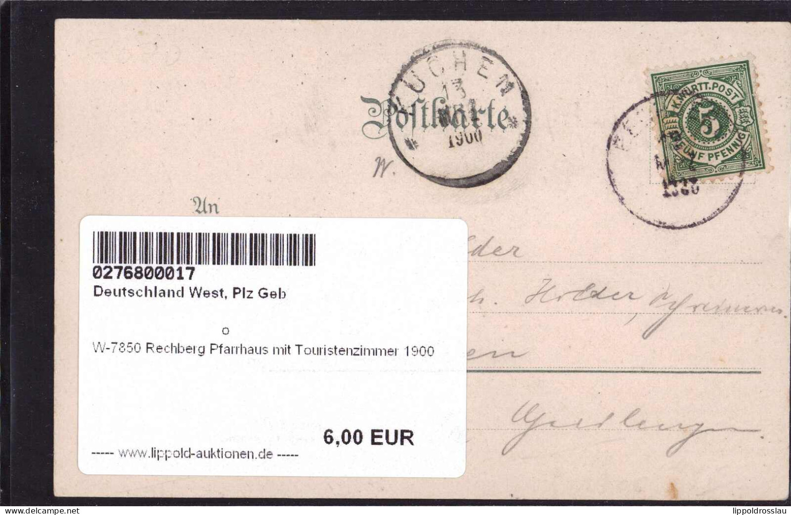 Gest. W-7850 Rechberg Pfarrhaus Mit Touristenzimmer 1900 - Loerrach
