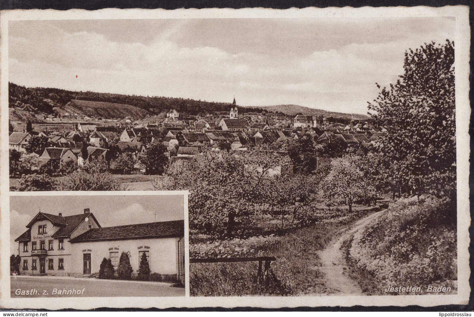 Gest. W-7893 Jestetten Gasthaus Zum Bahnhof 1942 - Waldshut-Tiengen