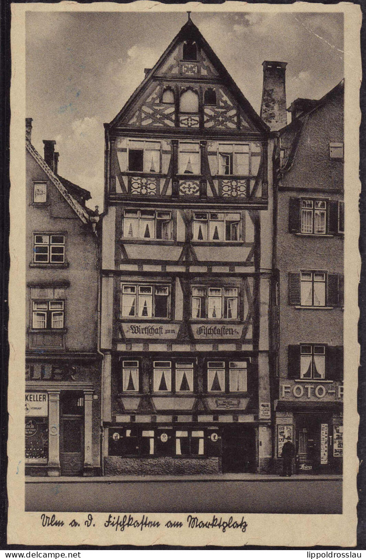 Gest. W-7900 Ulm Gasthaus Fischkasten 1940 - Ulm