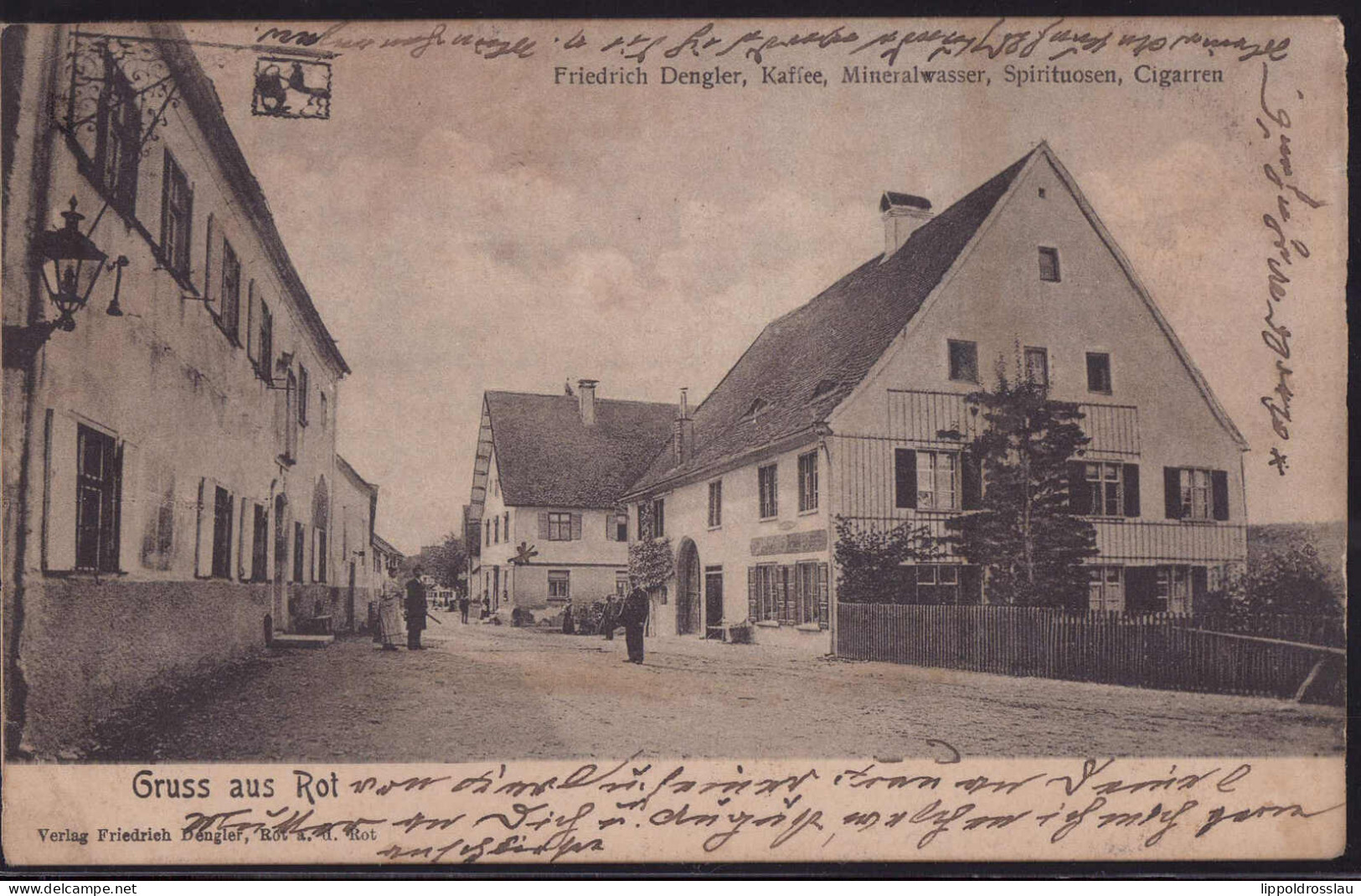 Gest. W-7956 Roth Straßenpartie 1912, EK 1,3 Cm - Biberach