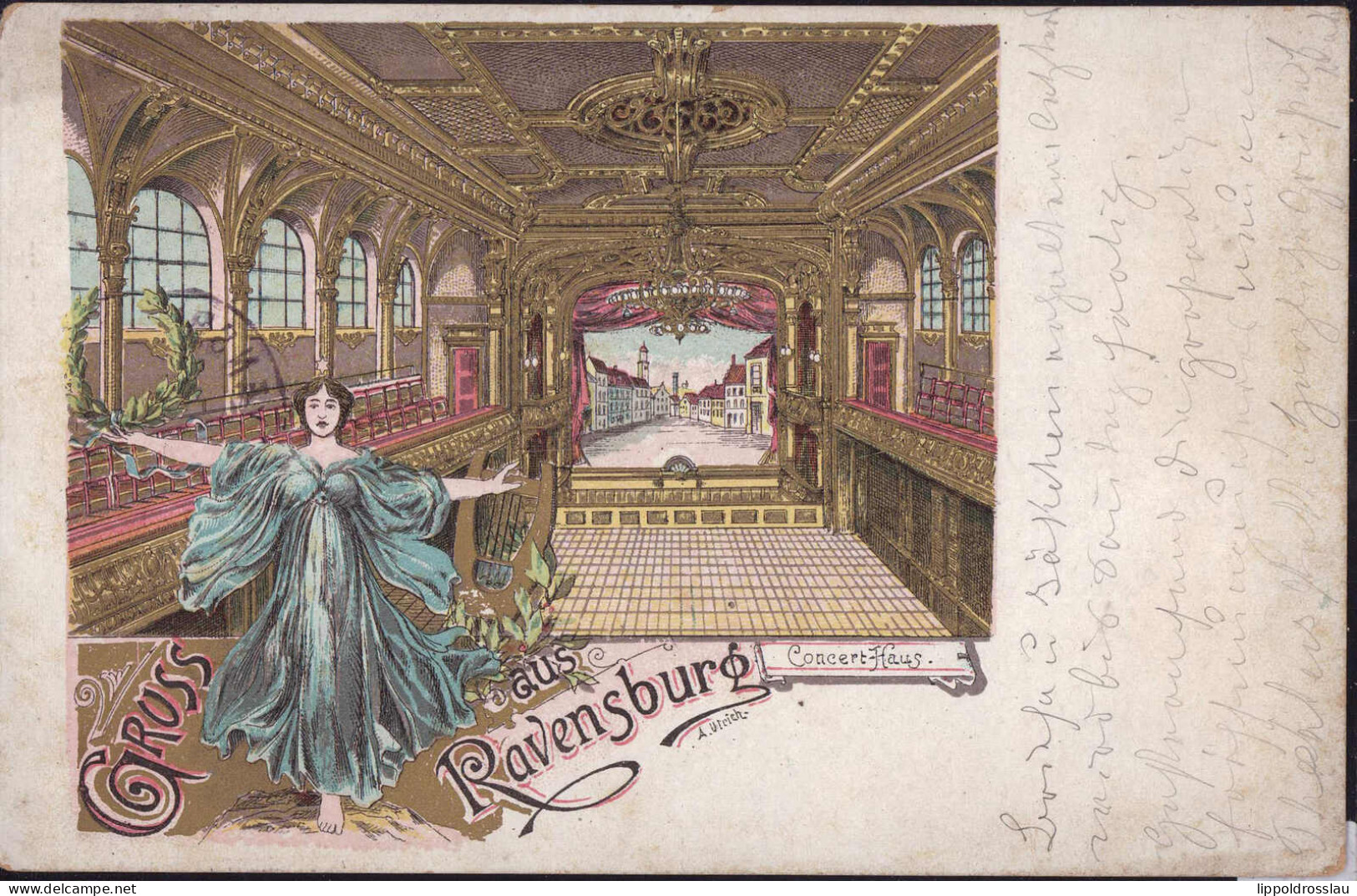 Gest. W-7980 Ravensburg Concerthaus 1897, Etwas Best. - Ravensburg