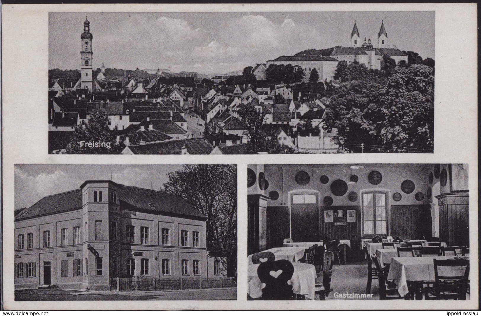 Gest. W-8050 Freising Gasthaus Zur Eisenbahn, Briefmarke Entfernt - Freising