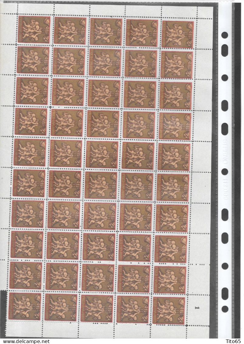 Denmark; Christmas Seals. Full Sheet 1917   MNH** Minor Damage - Fogli Completi