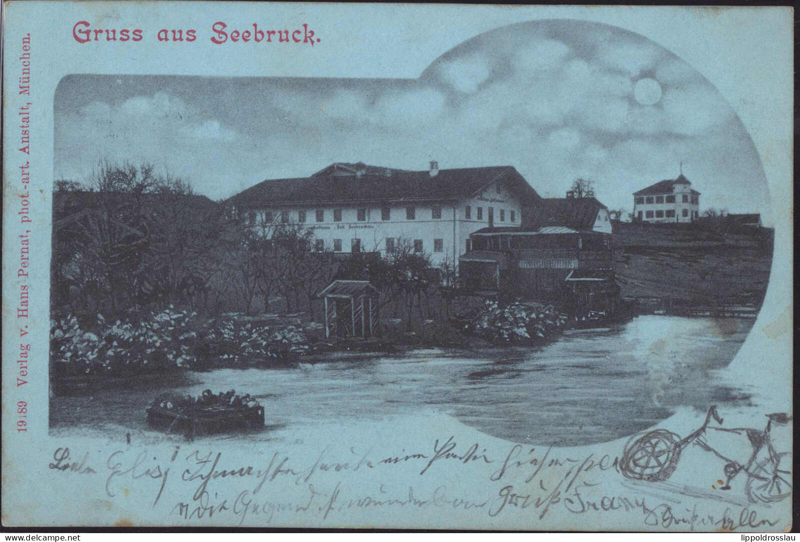 Gest. W-8221 Seebruck Gasthaus 1900 - Traunstein