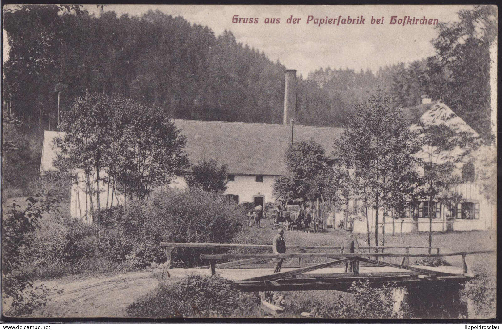 Gest. W-8252 Hofkirchen Papierfabrik 1907 - Autres & Non Classés