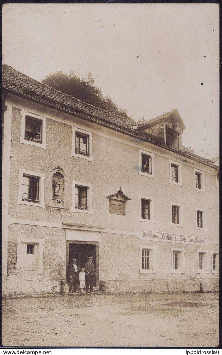 * W-8300 Landshut Gasthaus Freisschütz Von Alois Antesberger, Foto-Ak Um 1905 - Landshut