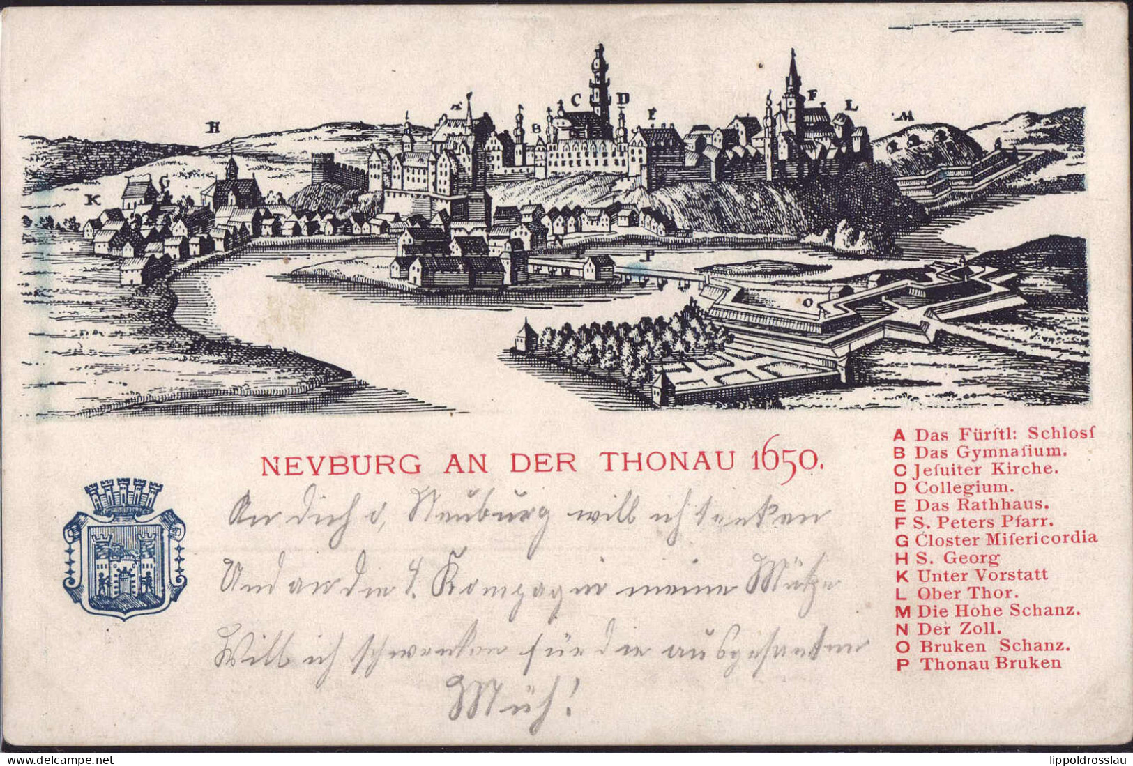 * W-8390 Neuburg Historisches Motiv , Min. Best. - Passau