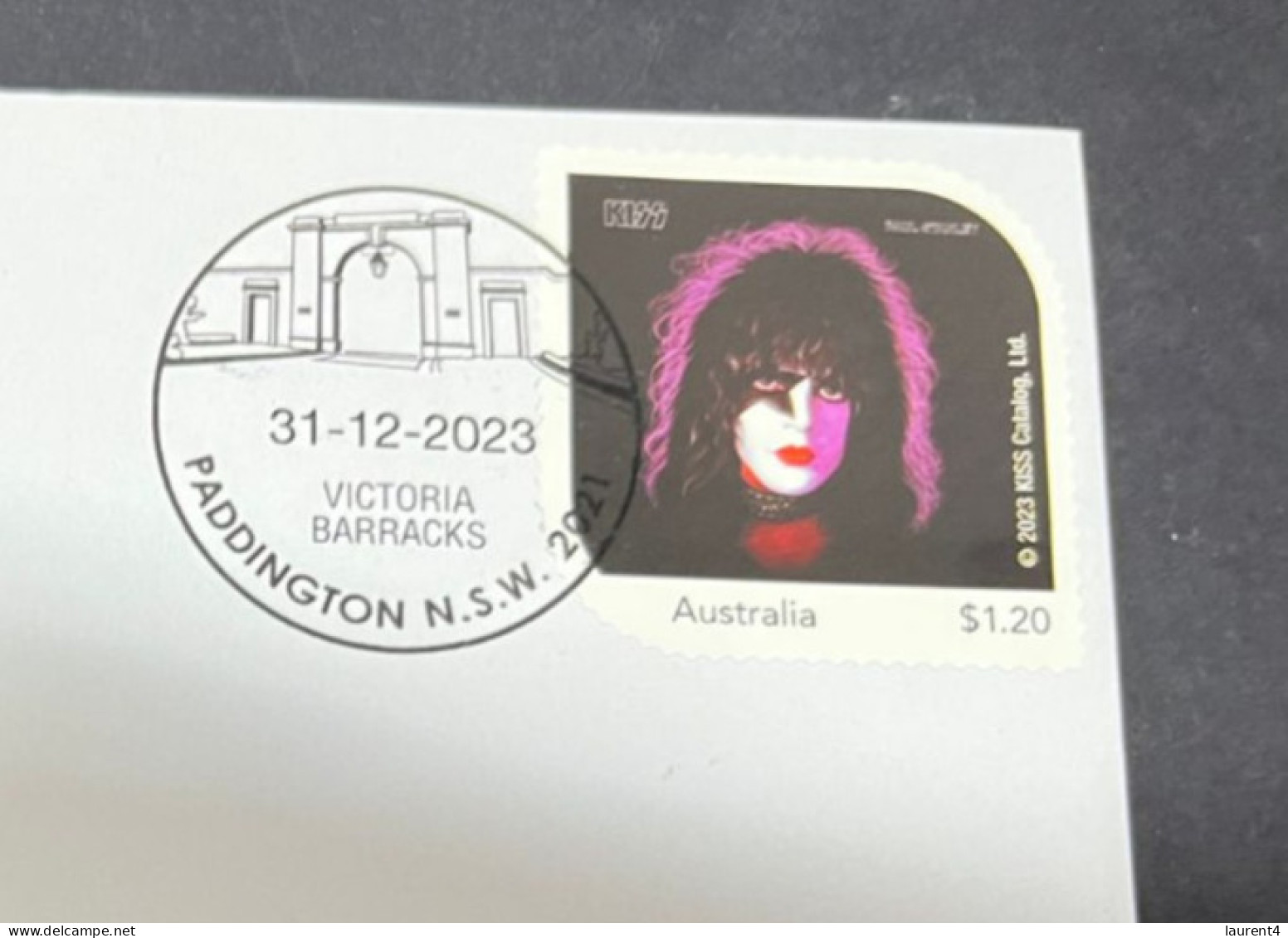 26-3-20234 (4 Y 8) Kiss (music Band) With KISS OZ Stamp (Paul Stanley) - Musique