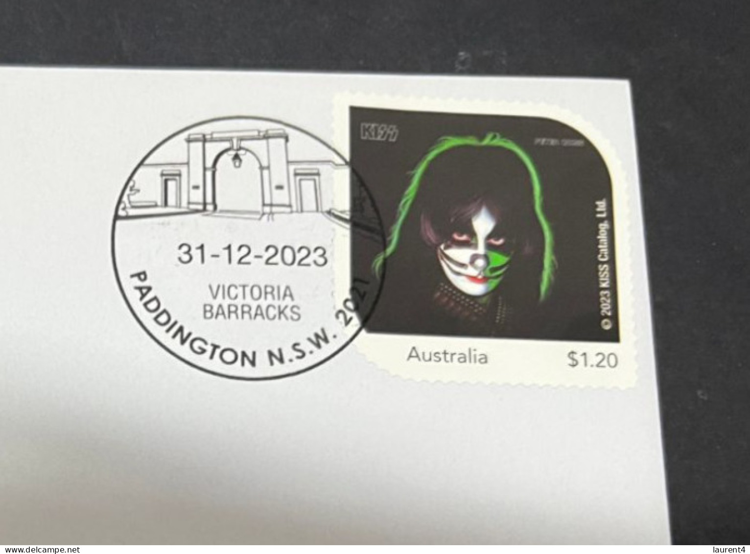 26-3-20234 (4 Y 8) Kiss (music Band) With KISS OZ Stamp (Peter Criss) - Musique