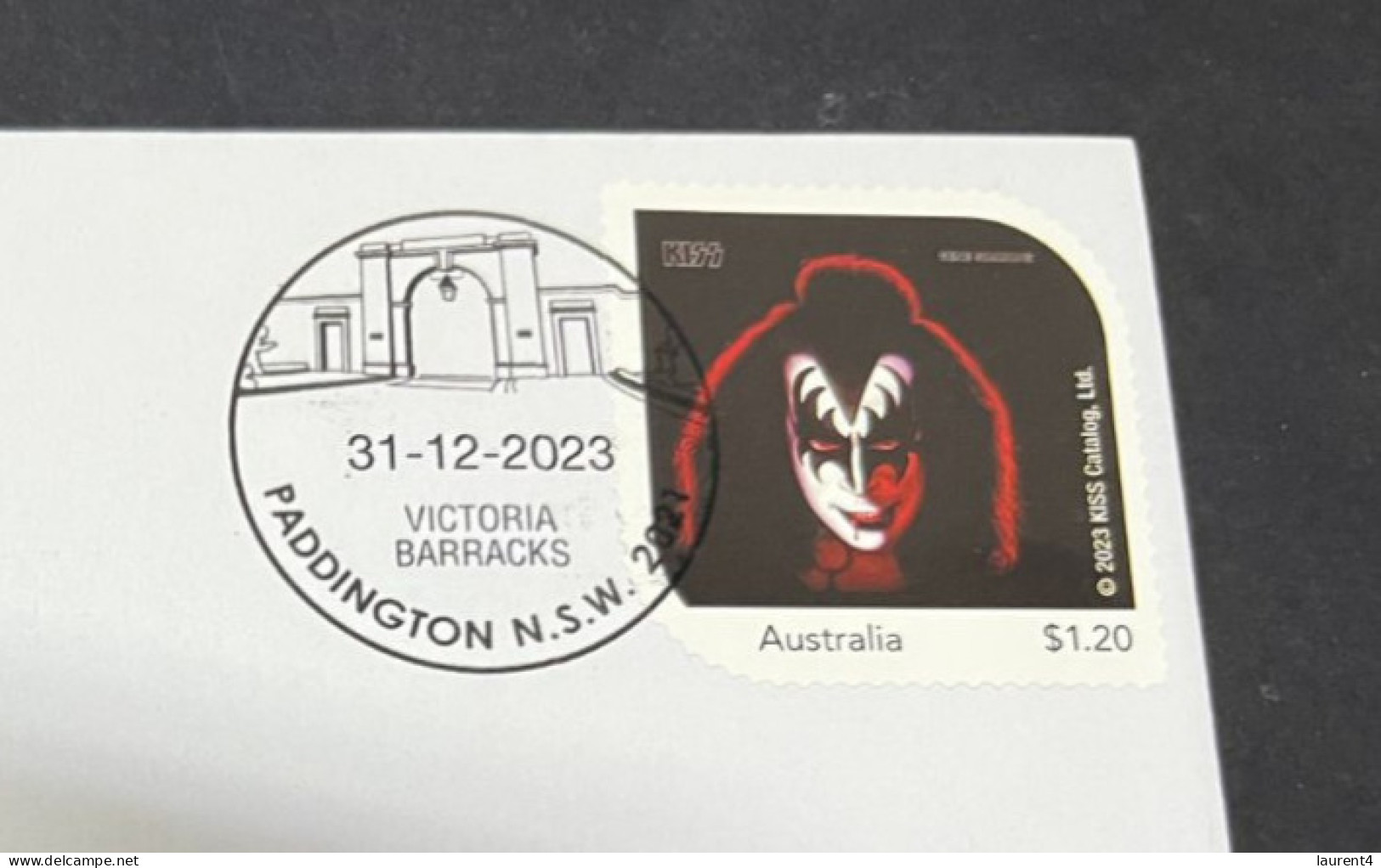 26-3-20234 (4 Y 8) Kiss (music Band) With KISS OZ Stamp (Gene Simmons) - Music