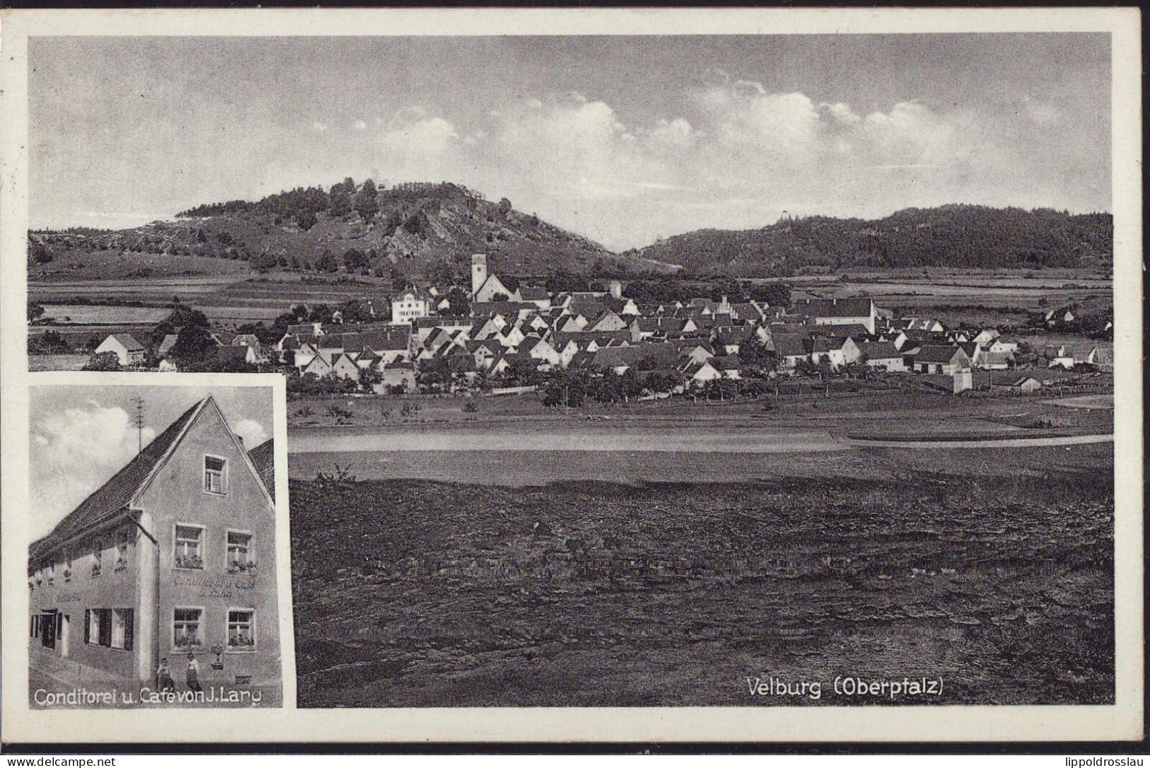 Gest. W-8436 Velburg Cafehaus Lang 1931, Briefmarke Unsachgemäß Entfernt - Neumarkt I. D. Oberpfalz