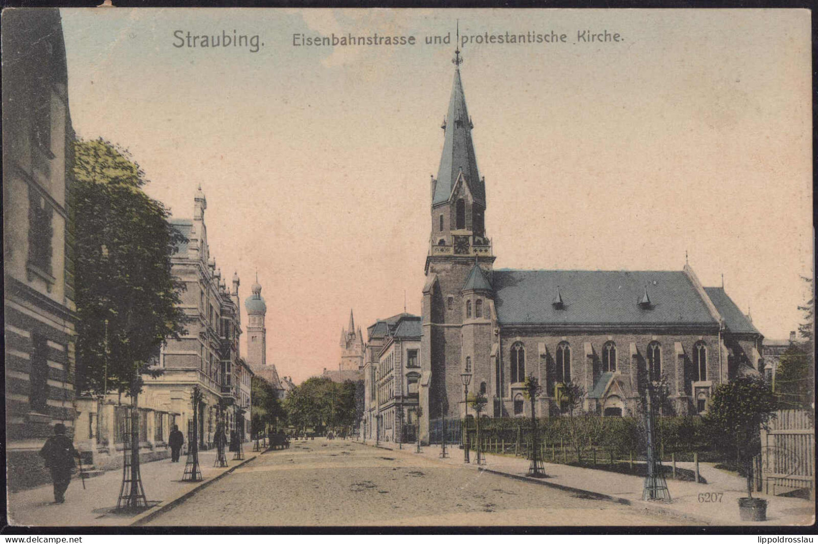 Gest. W-8440 Straubing Eisenbahnstraße 1907 - Straubing