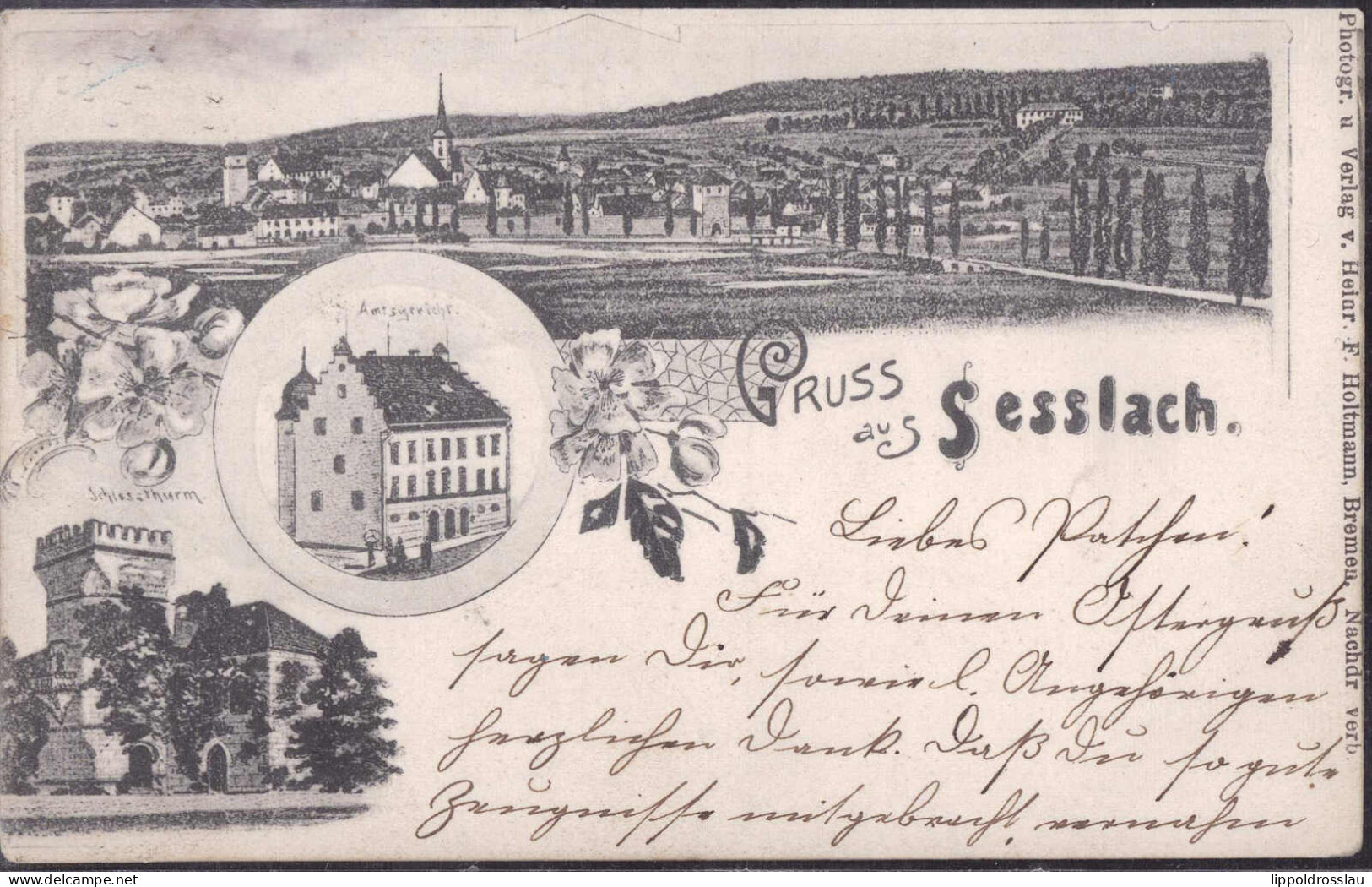 Gest. W-8601 Seßlach Amtsgericht Blick Zum Ort 1902 - Bamberg