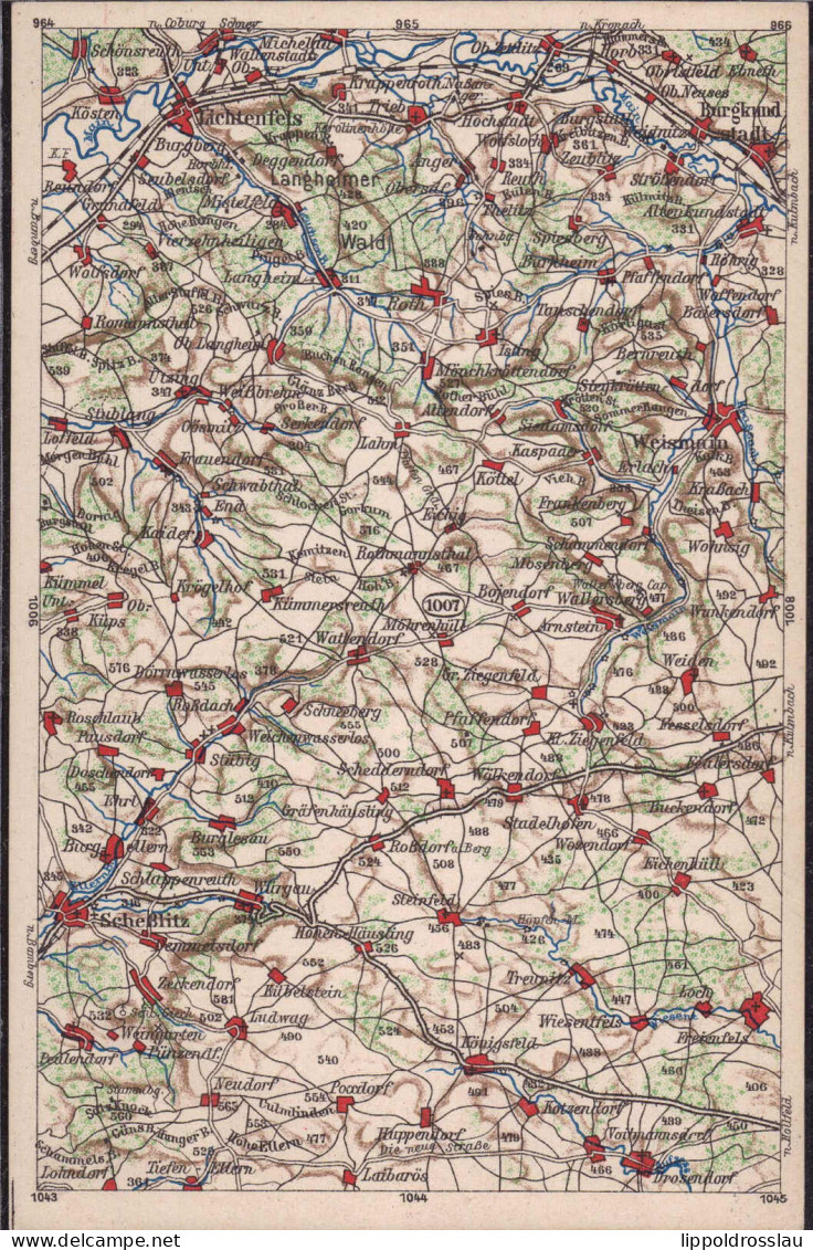 * W-8604 Scheßlitz Wona-Umgebungskarte 1007 - Bamberg