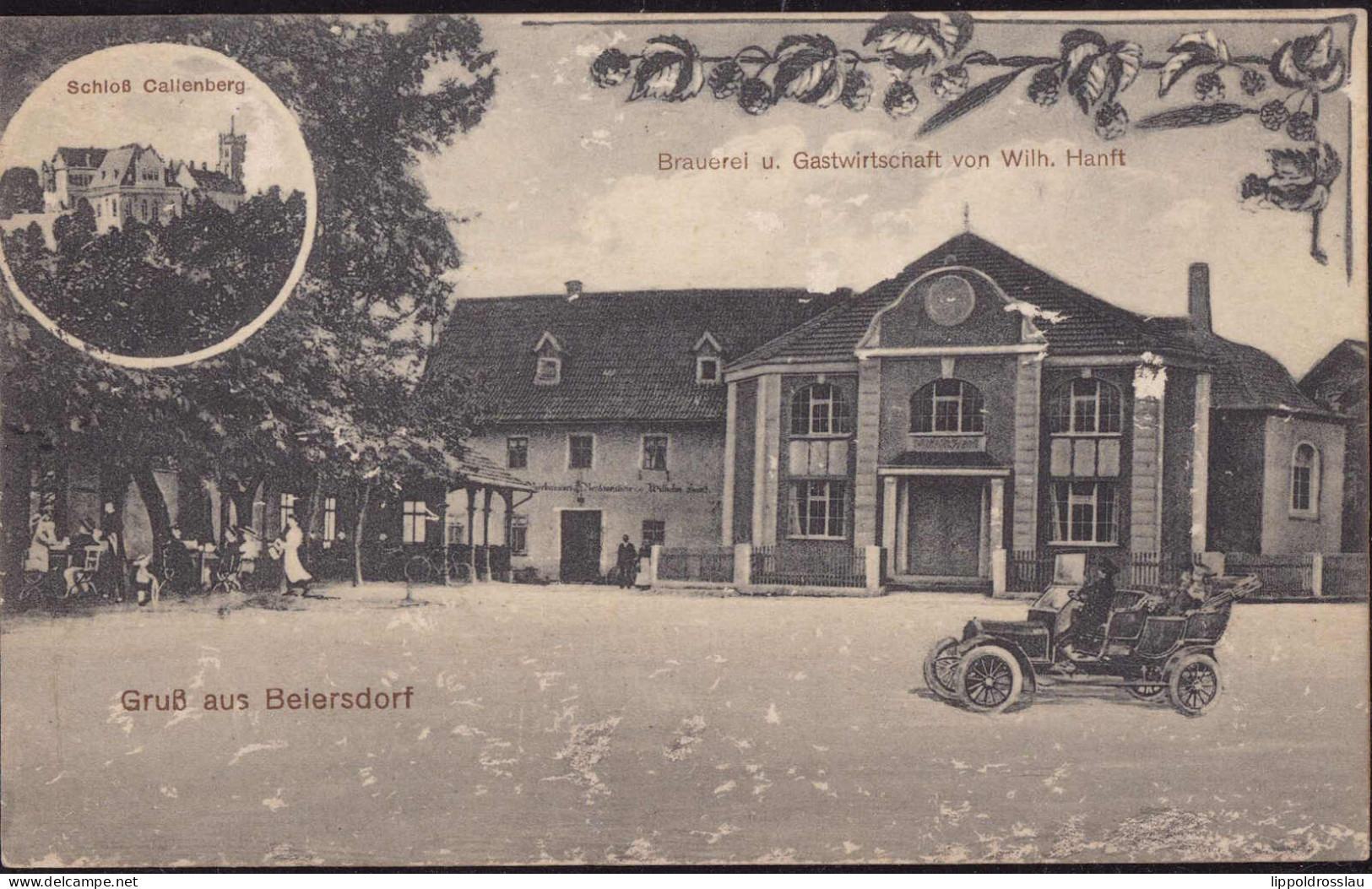 Gest. W-8630 Beiersdorf Brauerei Gasthaus Hanft, Feldpost 1916 - Coburg