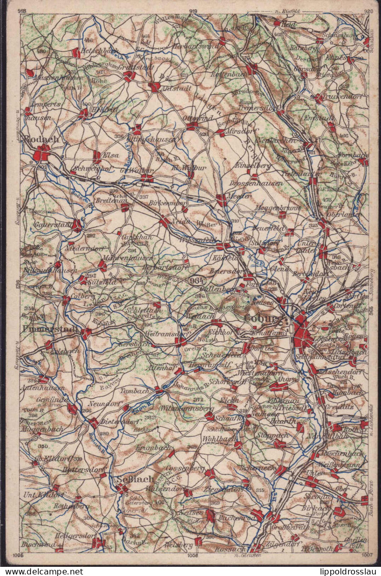 * W-8630 Coburg WONA-Umgebungskarte 964 - Coburg