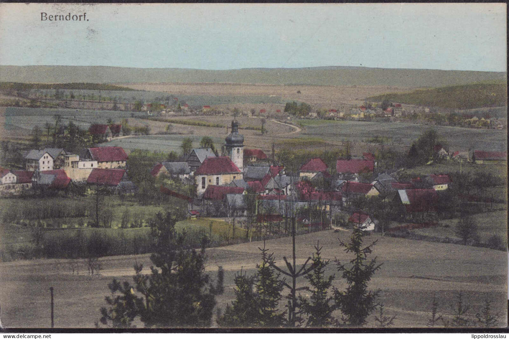 Gest. W-8656 Berndorf Blick Zum Ort 1925 - Kulmbach