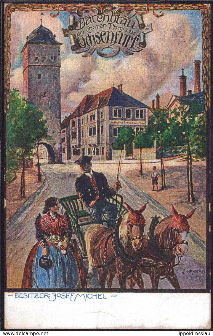 Gest. W-8703 Ochsenfurt Gasthaus Brauerei Bärenbräu 1926 - Wuerzburg