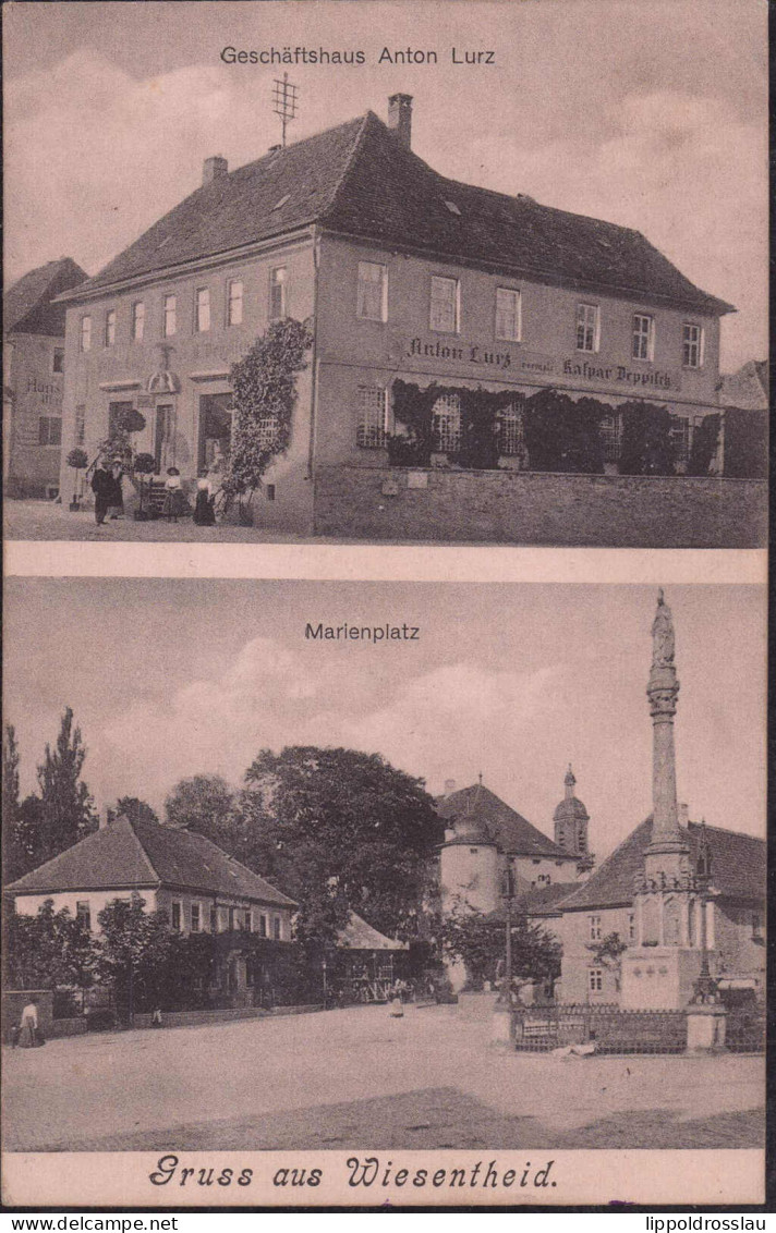 Gest. W-8714 Wiesentheid Geschäftshaus Anton Lurz 1913 - Kitzingen