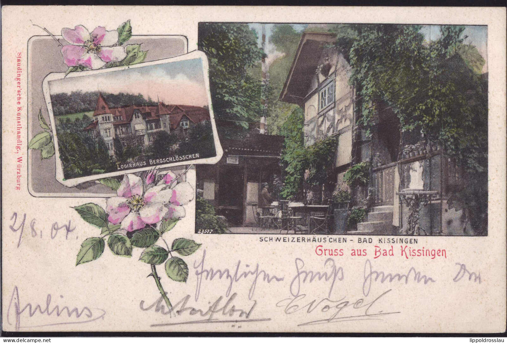 Gest. W-8730 Bad Kissingen Logirhaus Bergschößchen 1904 - Bad Kissingen