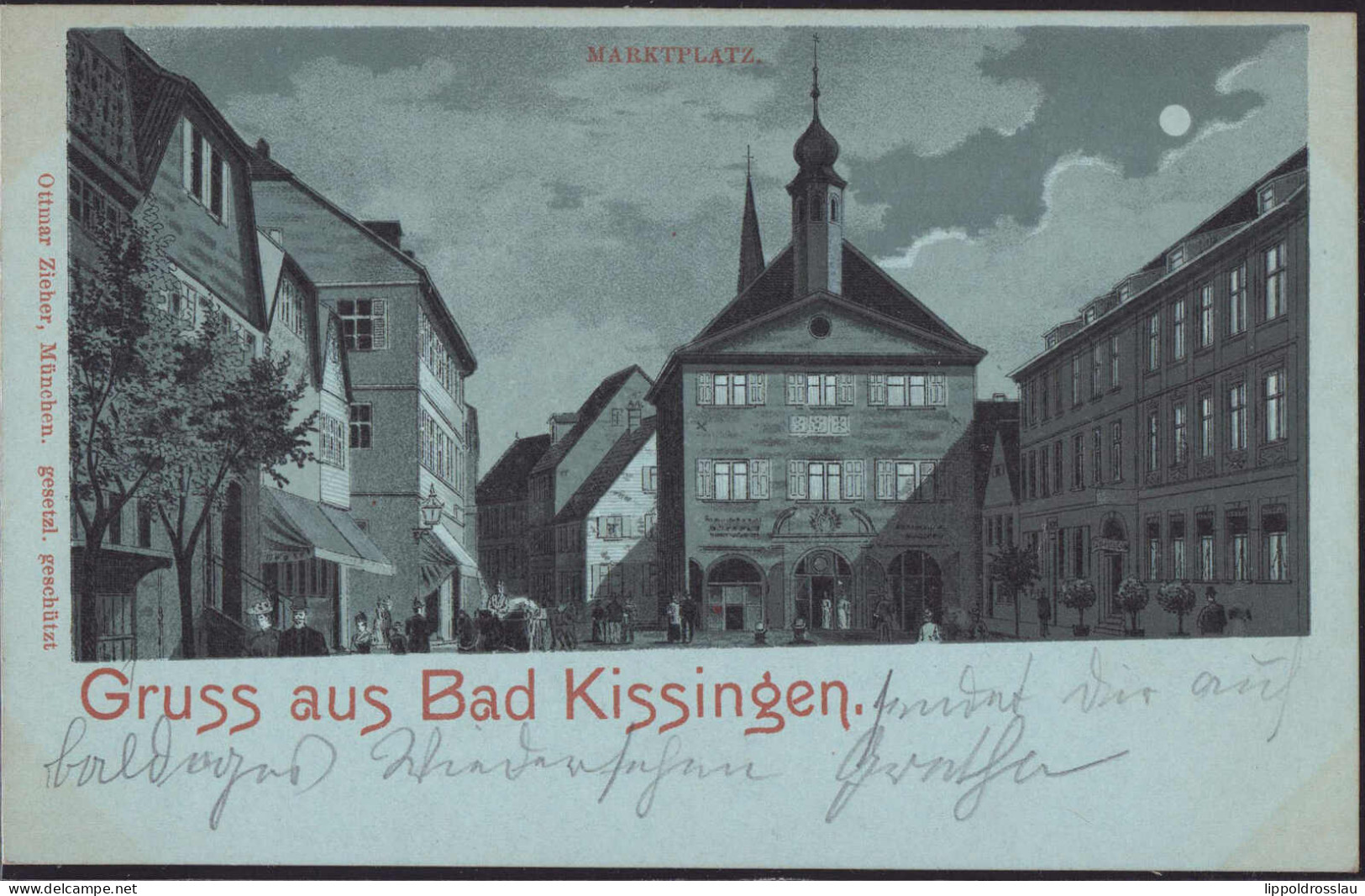 Gest. W-8730 Bad Kissingen Markt 1898 - Bad Kissingen