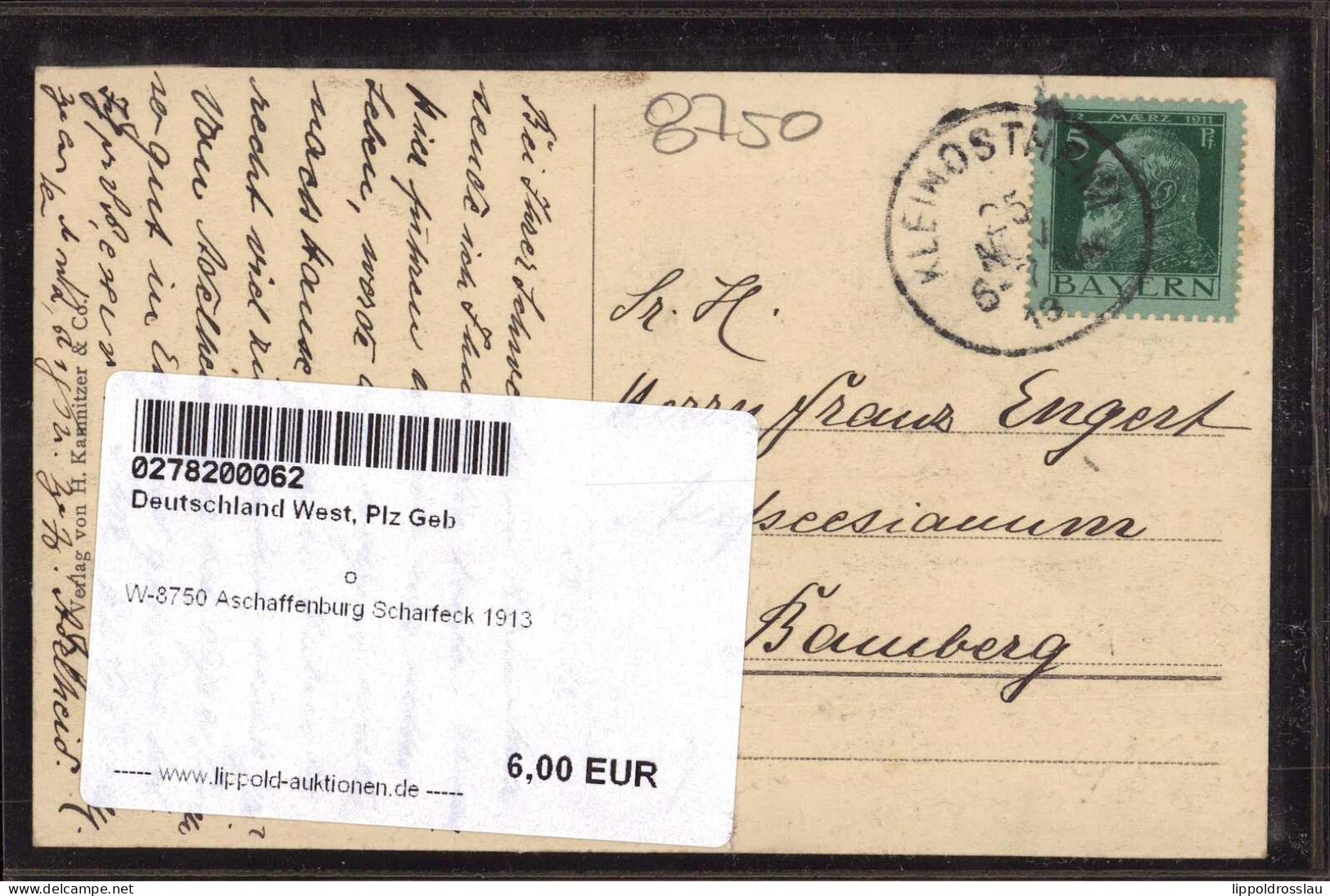 Gest. W-8750 Aschaffenburg Scharfeck 1913 - Aschaffenburg