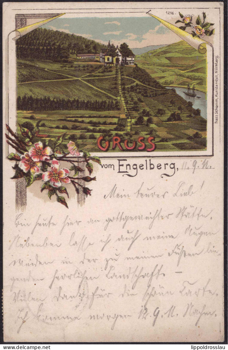 Gest. W-8766 Großheubach Gasthaus Auf Dem Engelberg 1911 - Miltenberg A. Main