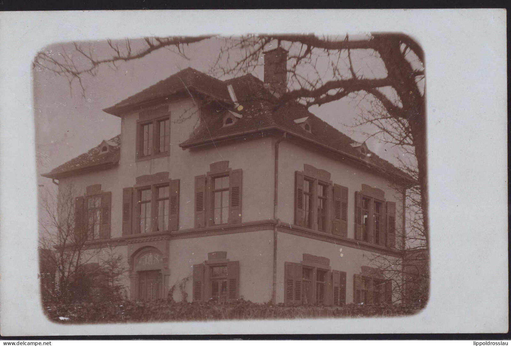 Gest. W-8789 Oberbach Pfarrhaus, Foto-AK 1909 - Gemünden