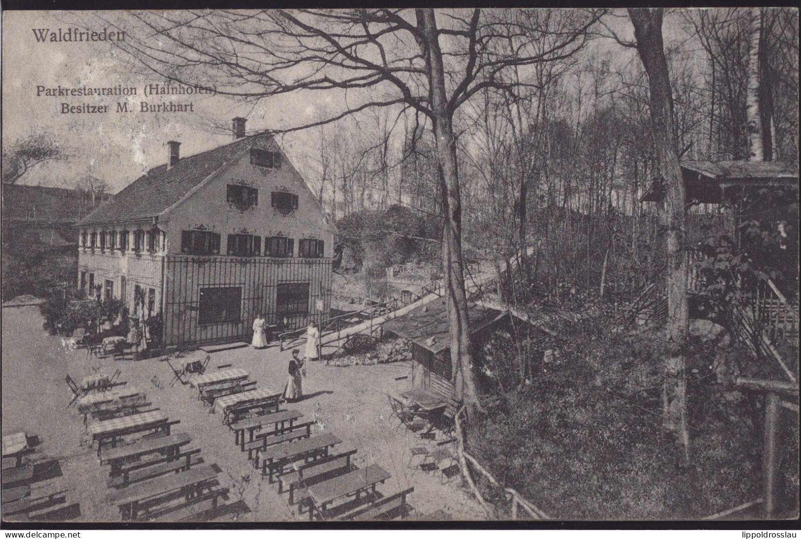 Gest. W-8902 Hainhofen Gasthaus Waldfrieden 1910 - Augsburg