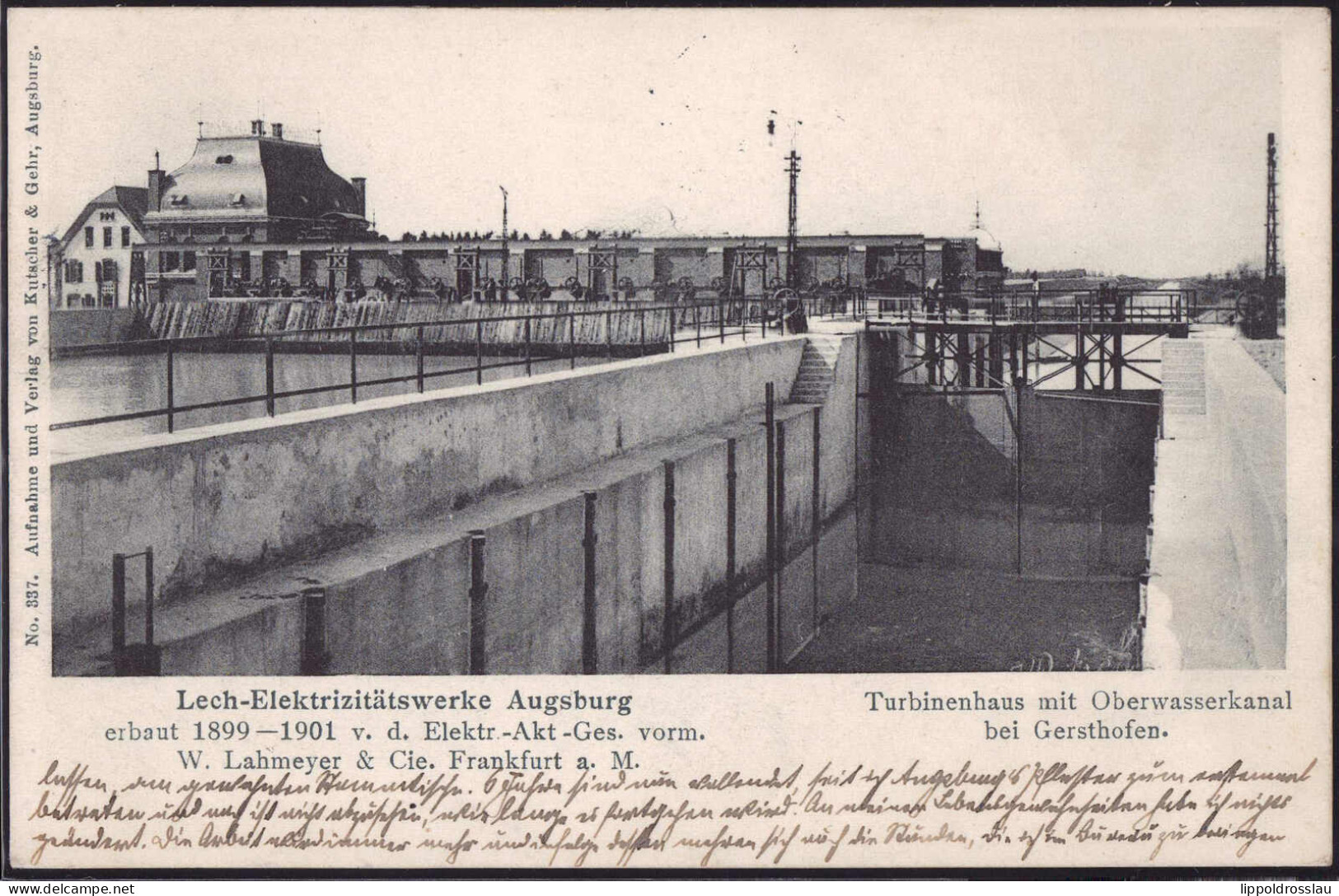 Gest. W-8906 Gersthofen Turbinenhaus E-Werk 1902 - Augsburg