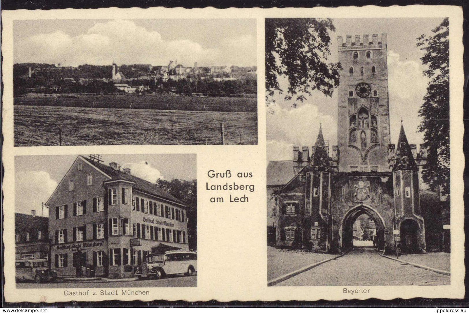 Gest. W-8910 Landsberg Am Lech Gasthaus Stadt München, Feldpost 1940 - Landsberg