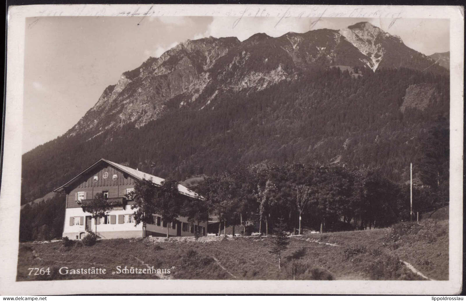 Gest. W-8980 Oberstdorf Gasthaus Schützenhaus 1935, Min. Best. - Oberstdorf