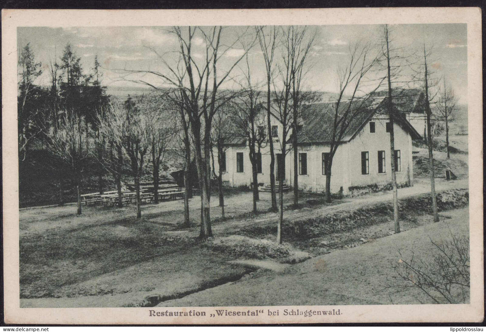 Gest. Schlaggenwald Gasthaus Wiesenthal 1944 - Schlesien