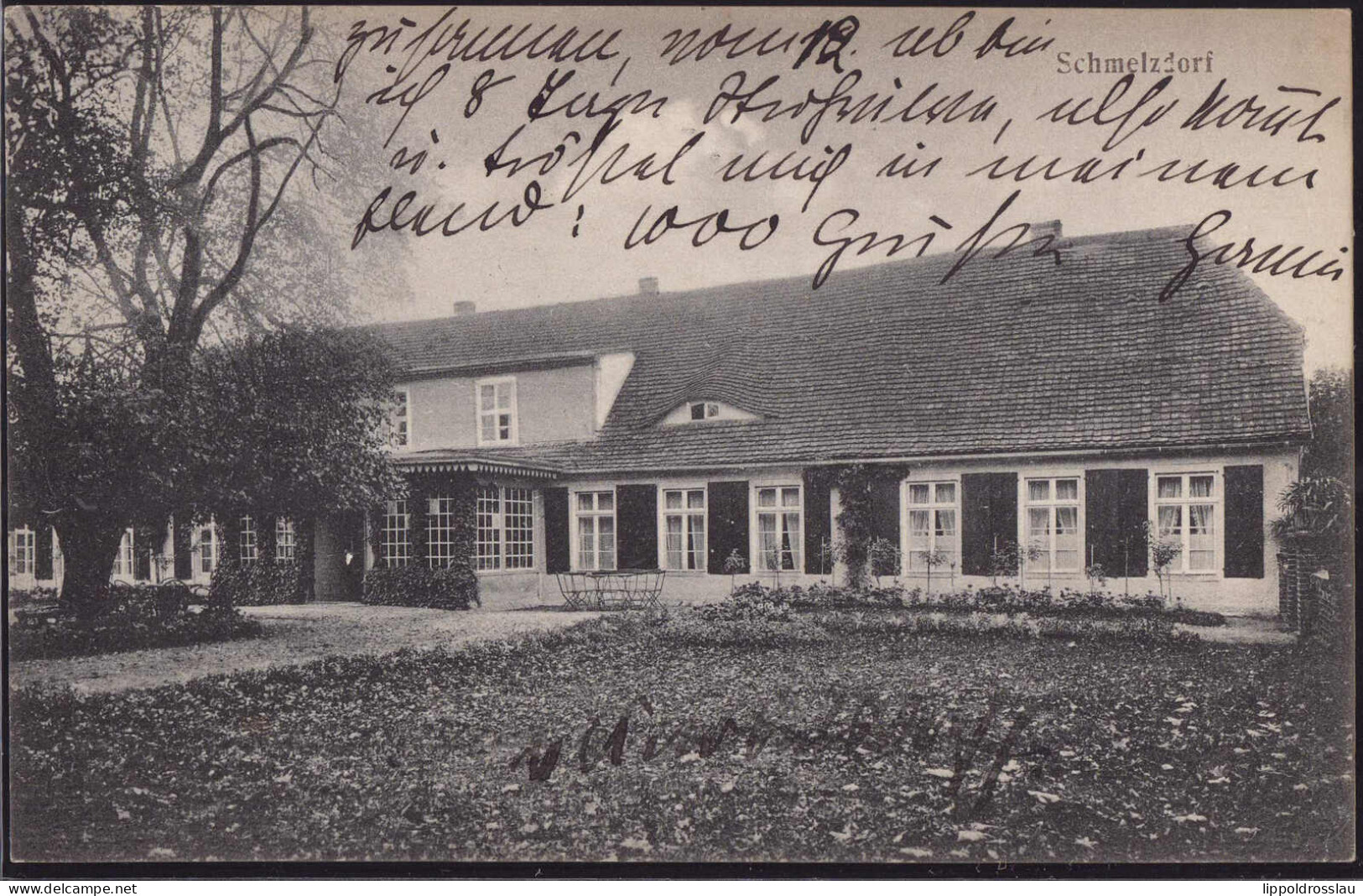 Gest. Schmelzdorf Schloß 1914 - Schlesien