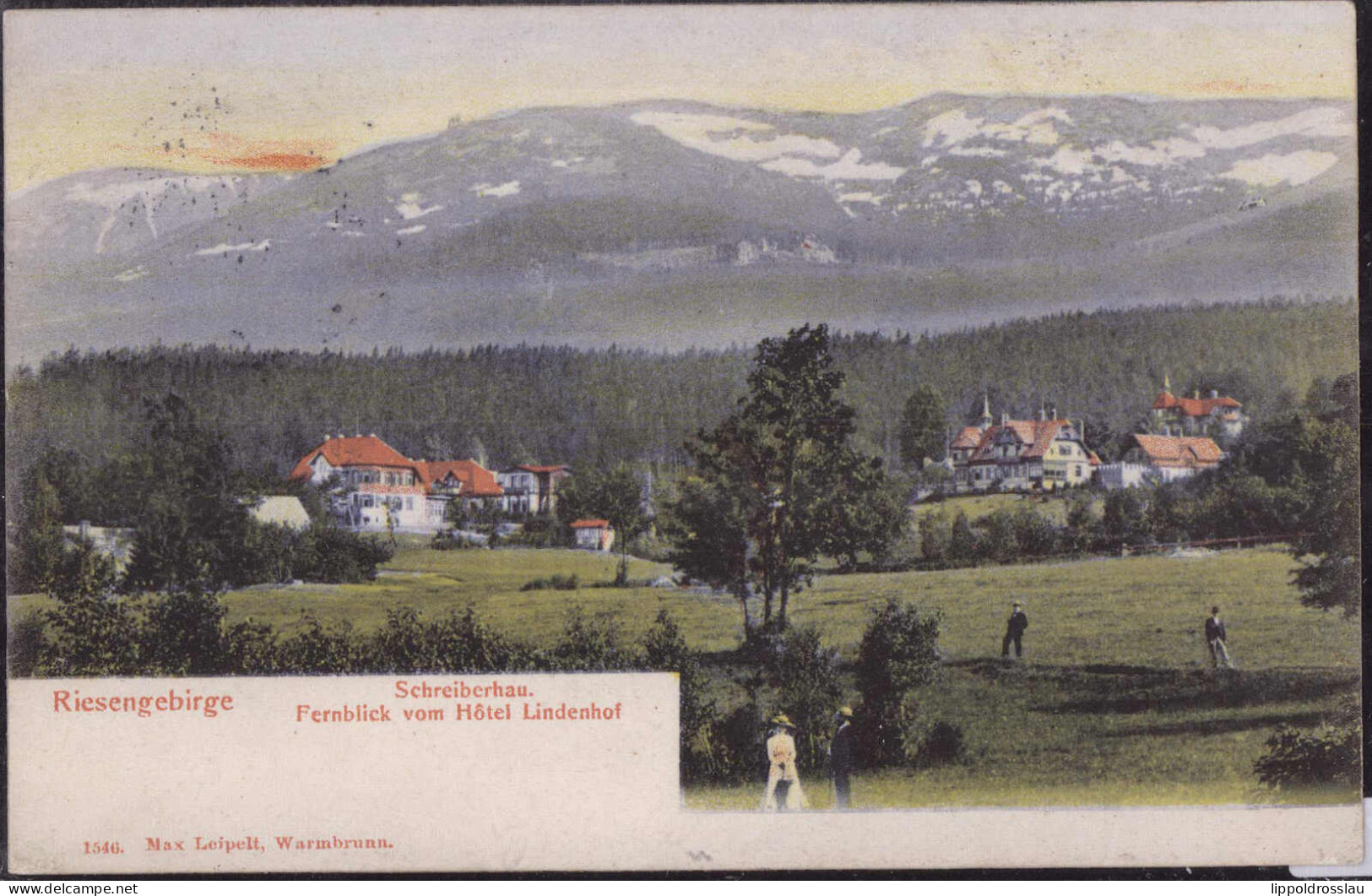 Gest. Schreiberhau Blick Vom Hotel Lindenhof 1905, EK 1,9 Cm - Schlesien