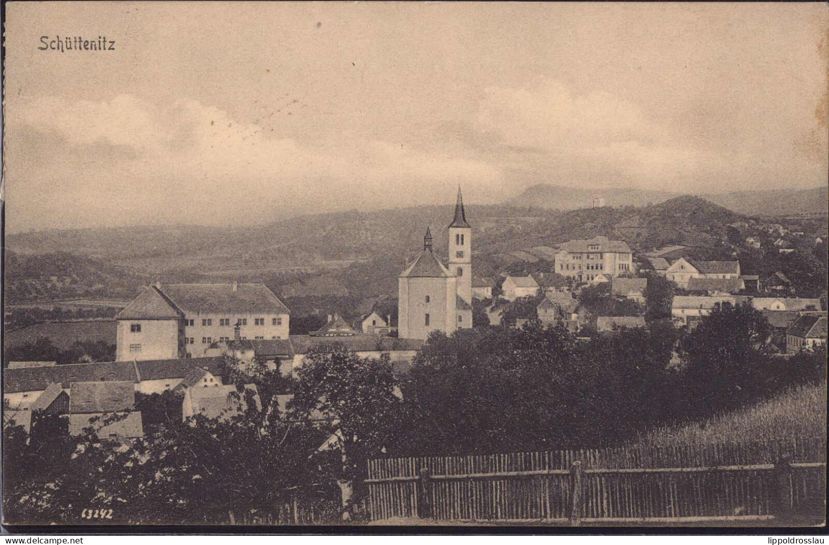 Gest. Schüttenitz Blick Zum Ort 1915 - Schlesien