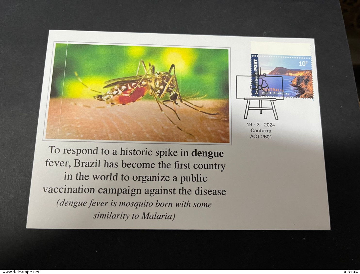 26-3-2024 (4 Y 8) Spike In Dengue Fever [like Malaria] In Brazil, National Public Vaccinatinon Campaign (OZ Stamp) - Malattie