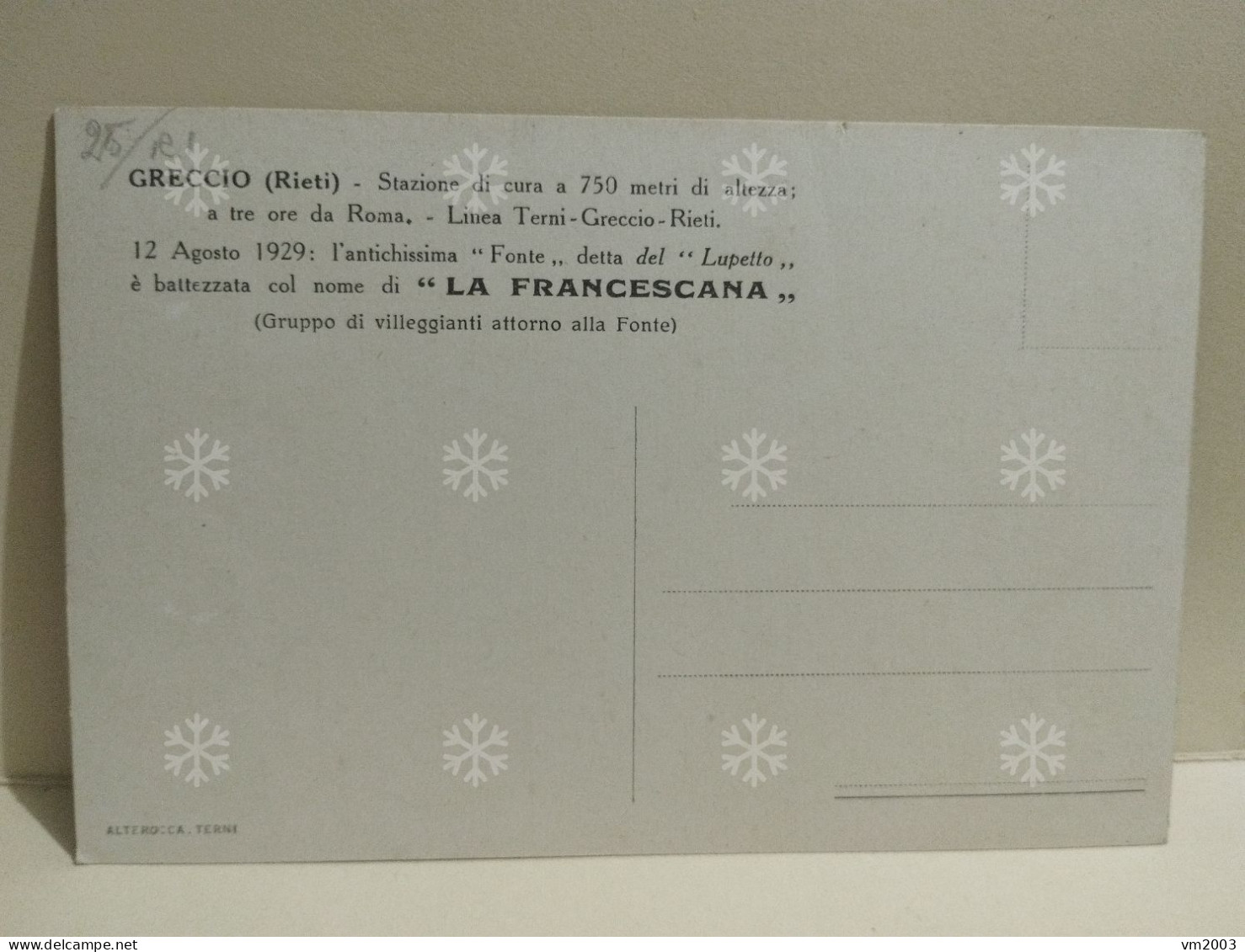 GRECCIO (Rieti) Gruppo Di Villeggianti LA FRANCESCANA Fonte Del Lupetto. 12 Agosto 1929 - Rieti