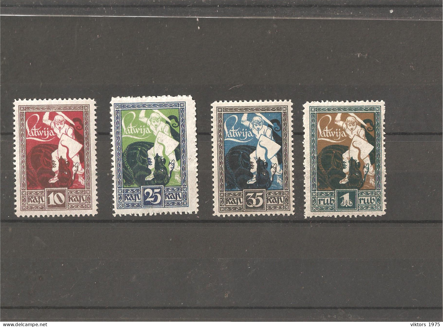 MH Stamps Nr.36-39 In MISHEL Catalog - Letonia