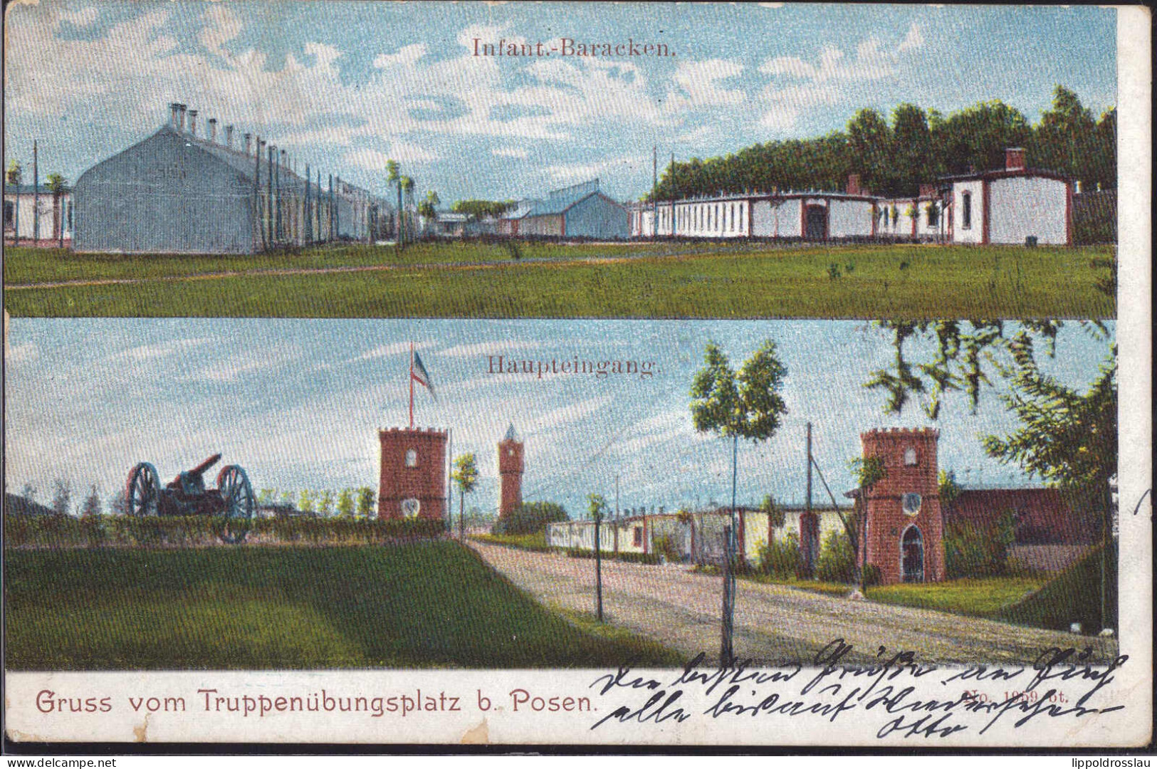 Gest. Posen Truppenübungsplatz 1907, EK 1cm, Etwas Best. - Posen